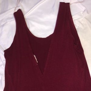 tank t-shirt dress with a deep v in the back